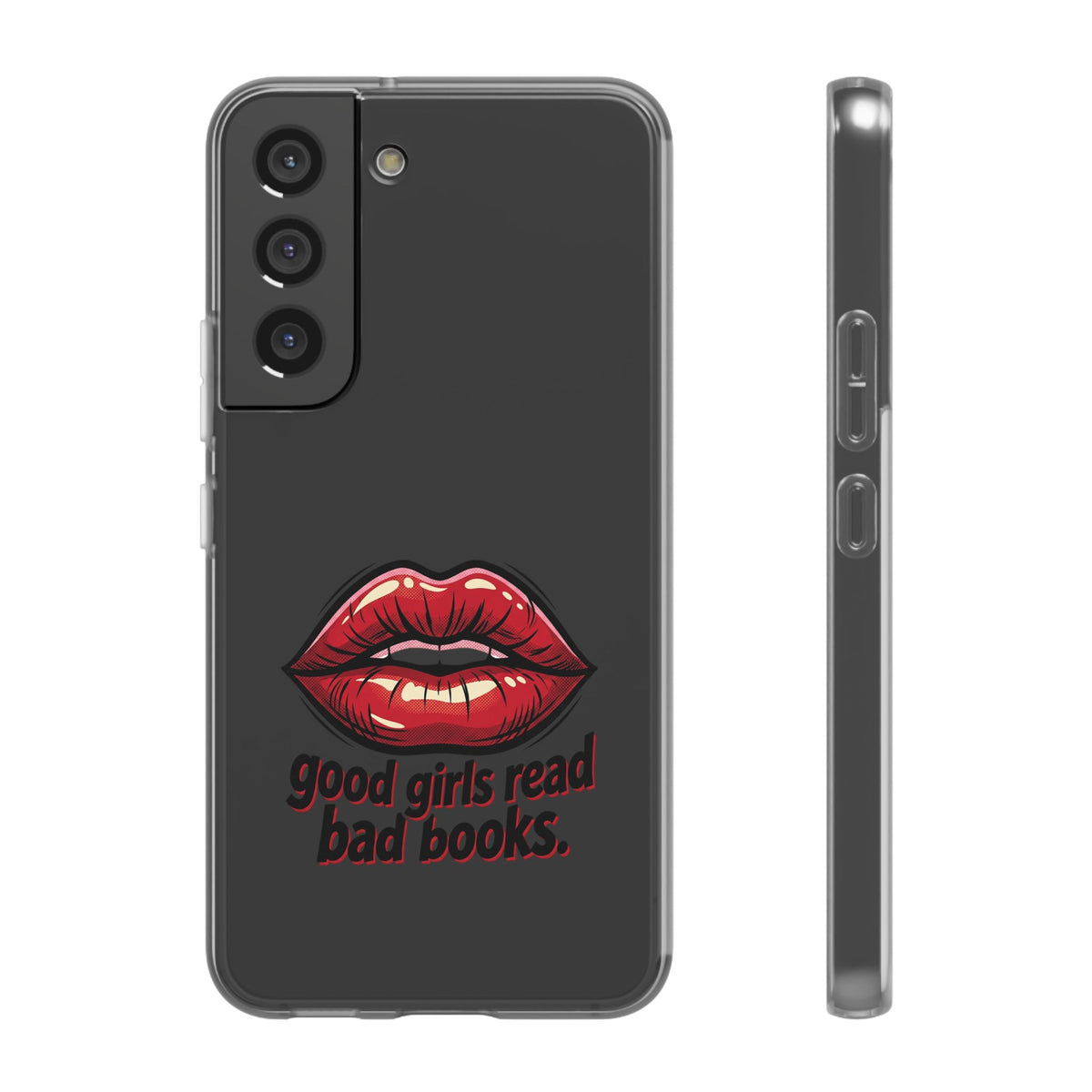 Phone Case — 'Good Girls Read Bad Books' Red Lips Slim Flexi Case