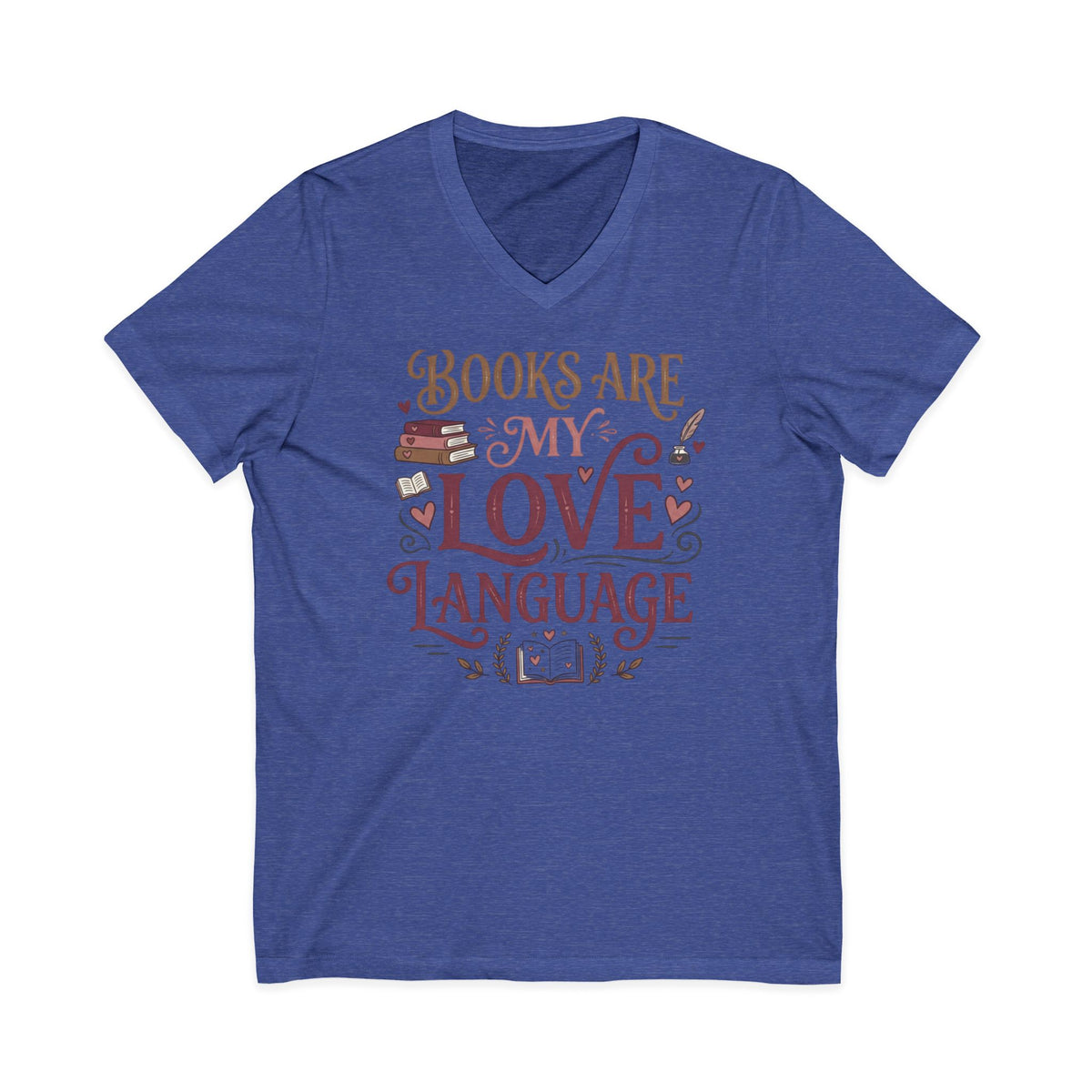 Books Are My Love Language V-Neck Tee