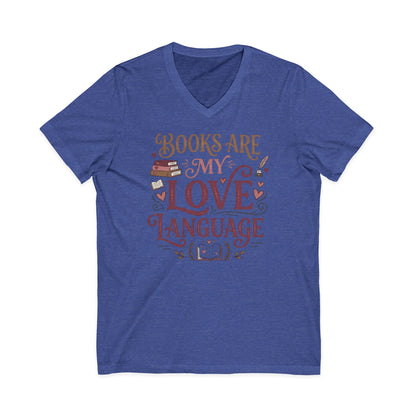 Books Are My Love Language V-Neck Tee