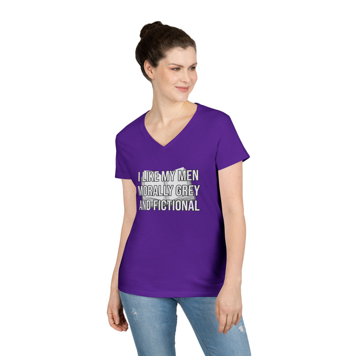 Morally Grey V-Neck Tee