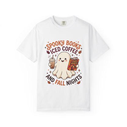 Spooky Books, Iced Coffee and Fall Nights T-Shirt
