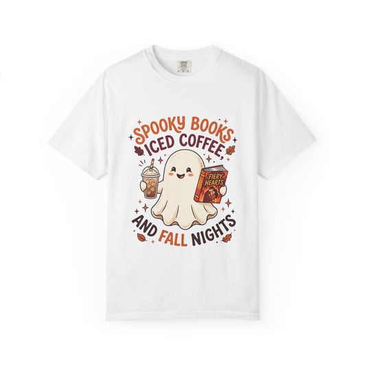 Spooky Books, Iced Coffee and Fall Nights T-Shirt