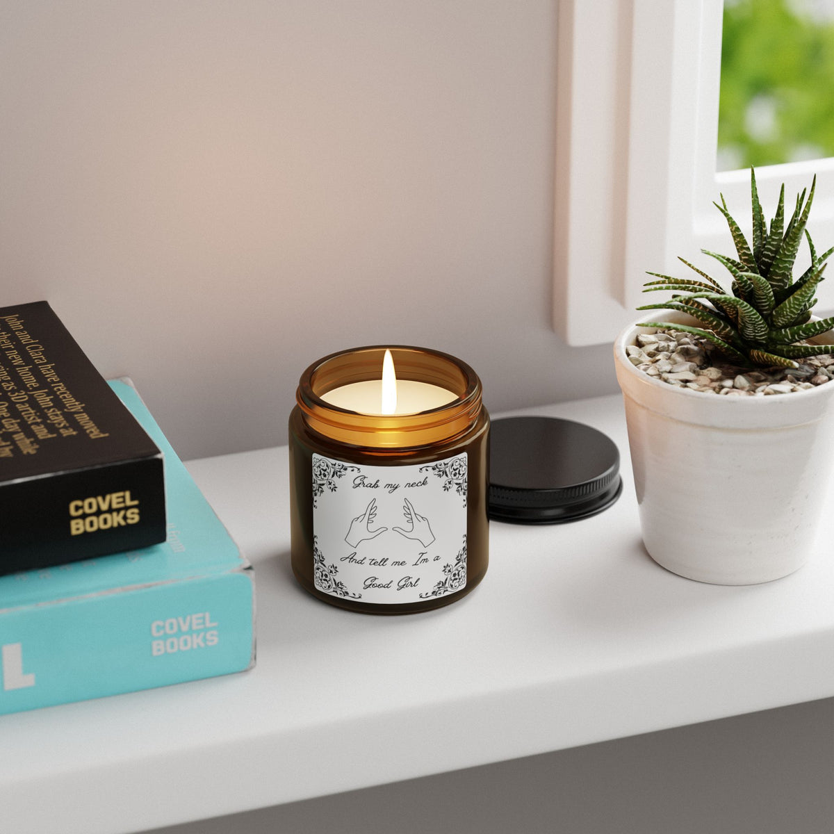 Amber Soy Candle — 'Grab My Neck and Tell Me I'm a Good Girl' Aromatherapy Jar