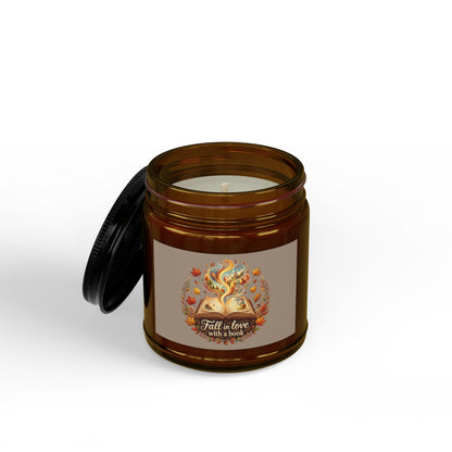 Fall in Love with a Book Soy Candle — Amber Jar Scented Candle (4oz & 9oz)