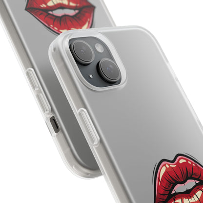 Phone Case — 'Good Girls Read Bad Books' Red Lips Slim Flexi Case