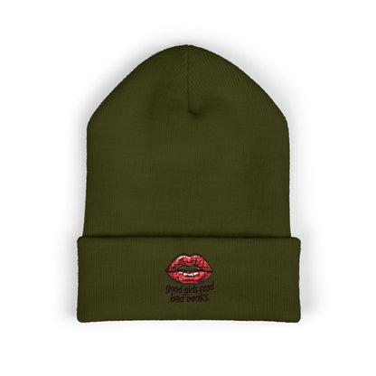Embroidered 'Good Girls Read Bad Books' Cuffed Beanie