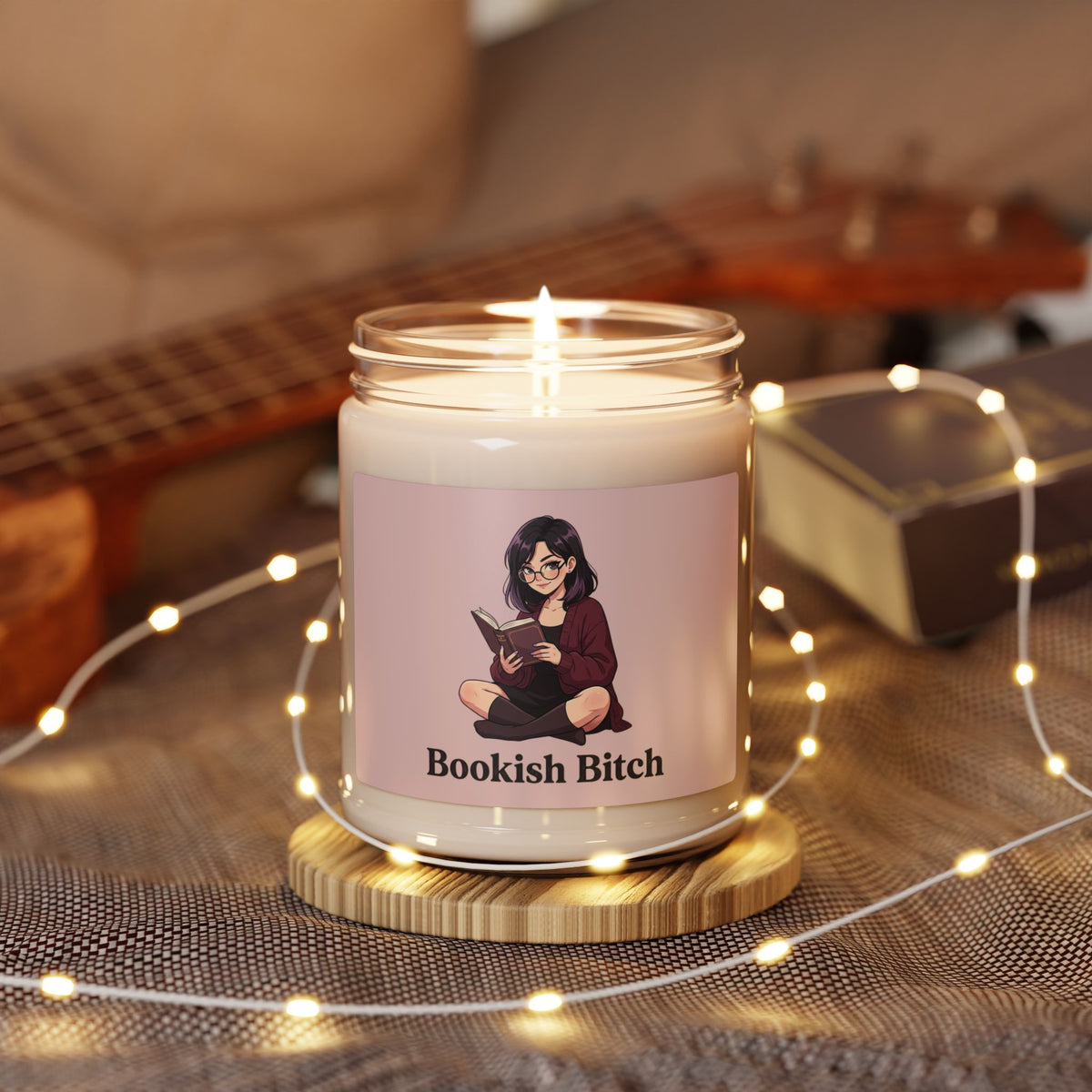 Bookish Bitch Scented Soy Candle — 9oz Literary Gift Candle for Readers