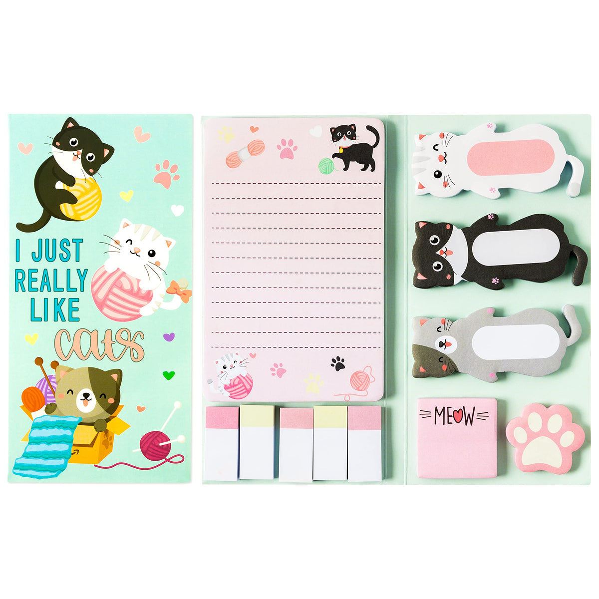 Xqumoi Let Me Read in Peace Dark Romance Sticky Notes Set - 550 Sheets Rose Skull Self-Stick Note Pads Dark Romance Book Lovers Gift Divider Tabs Bundle Writing Memo Pad for Teens Adults