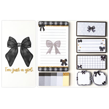 Xqumoi Let Me Read in Peace Dark Romance Sticky Notes Set - 550 Sheets Rose Skull Self-Stick Note Pads Dark Romance Book Lovers Gift Divider Tabs Bundle Writing Memo Pad for Teens Adults