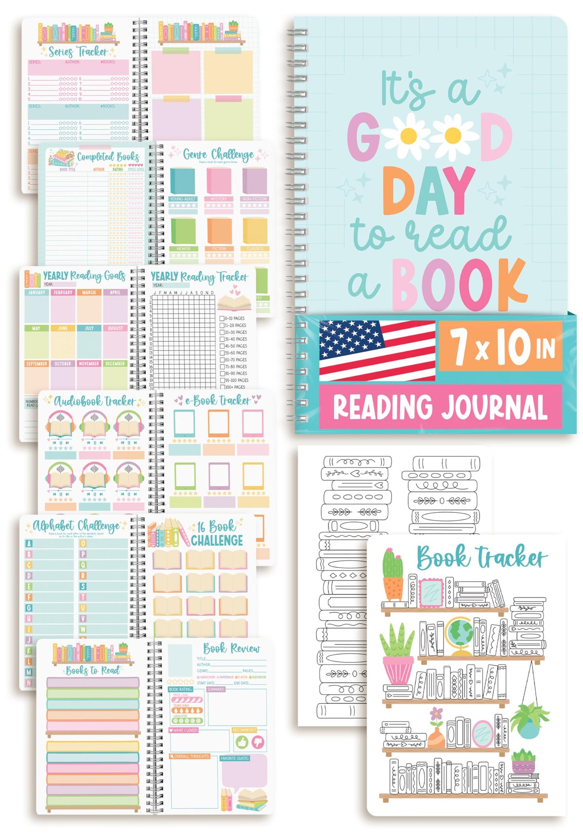 Reading Journal for Women - Book Journal Reading Log Spiral