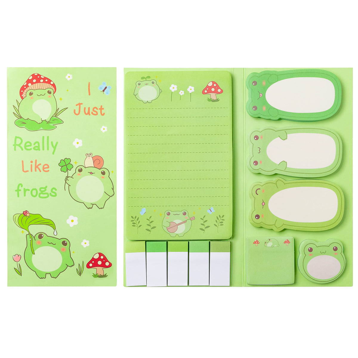 Xqumoi Let Me Read in Peace Dark Romance Sticky Notes Set - 550 Sheets Rose Skull Self-Stick Note Pads Dark Romance Book Lovers Gift Divider Tabs Bundle Writing Memo Pad for Teens Adults