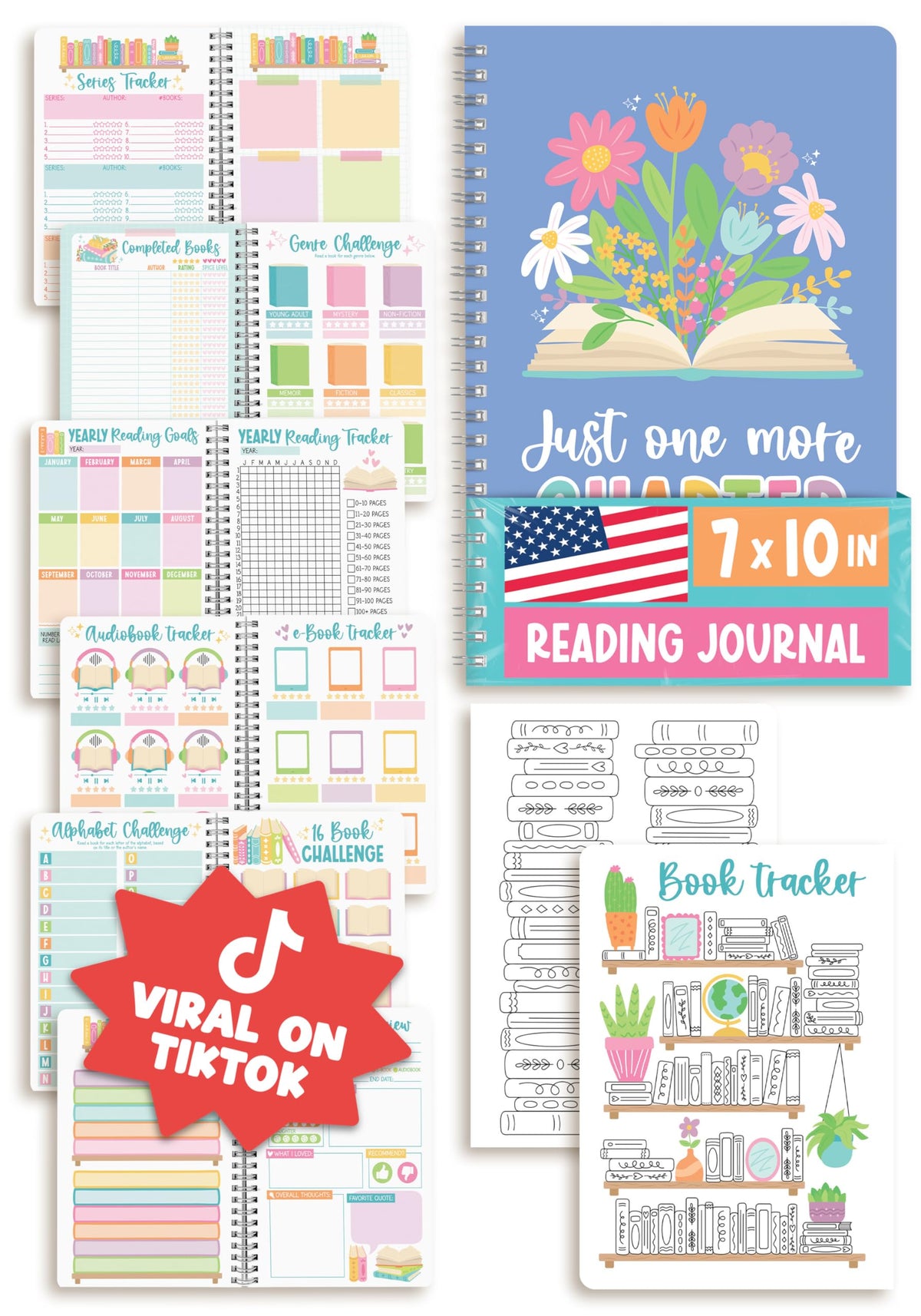 Reading Journal for Women - Book Journal Reading Log Spiral