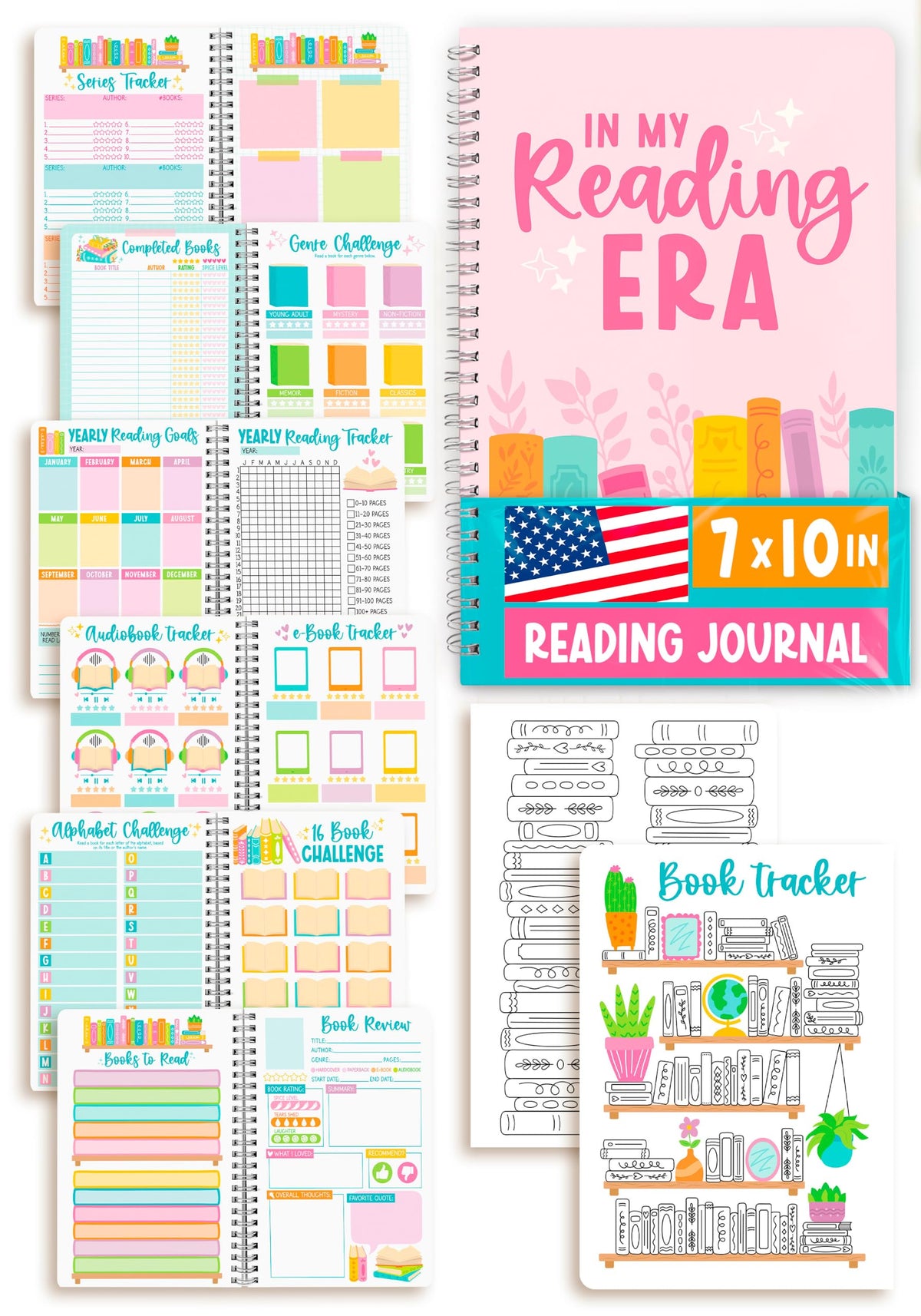 Reading Journal for Women - Book Journal Reading Log Spiral