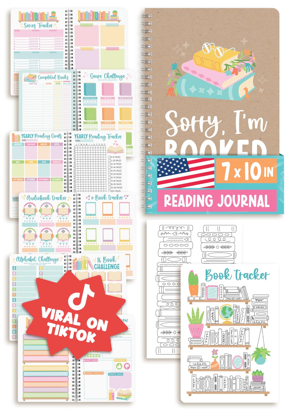 Reading Journal for Women - Book Journal Reading Log Spiral