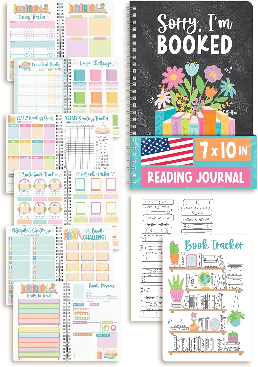 Reading Journal for Women - Book Journal Reading Log Spiral