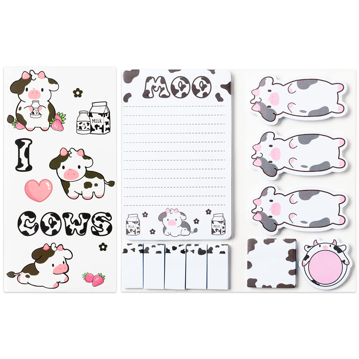 Xqumoi Let Me Read in Peace Dark Romance Sticky Notes Set - 550 Sheets Rose Skull Self-Stick Note Pads Dark Romance Book Lovers Gift Divider Tabs Bundle Writing Memo Pad for Teens Adults
