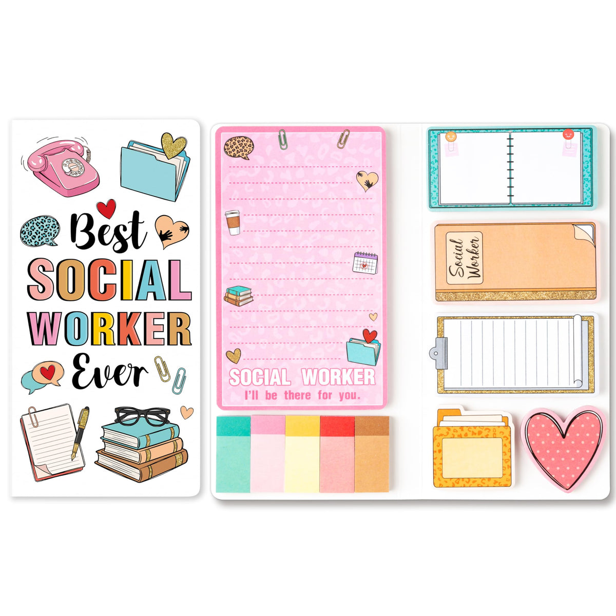 Xqumoi Let Me Read in Peace Dark Romance Sticky Notes Set - 550 Sheets Rose Skull Self-Stick Note Pads Dark Romance Book Lovers Gift Divider Tabs Bundle Writing Memo Pad for Teens Adults