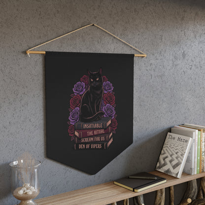 Gothic Black Cat Pennant