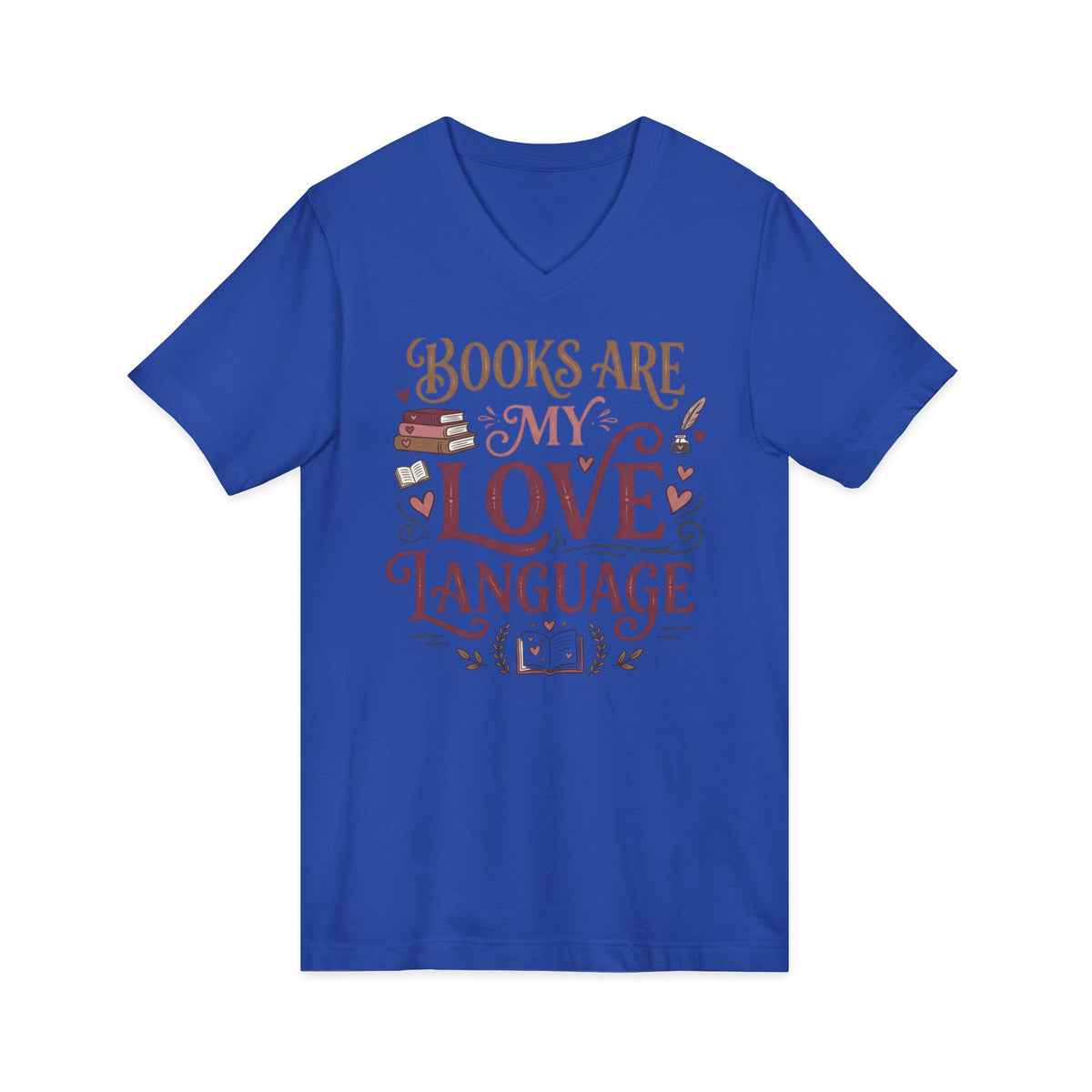 Books Are My Love Language V-Neck Tee