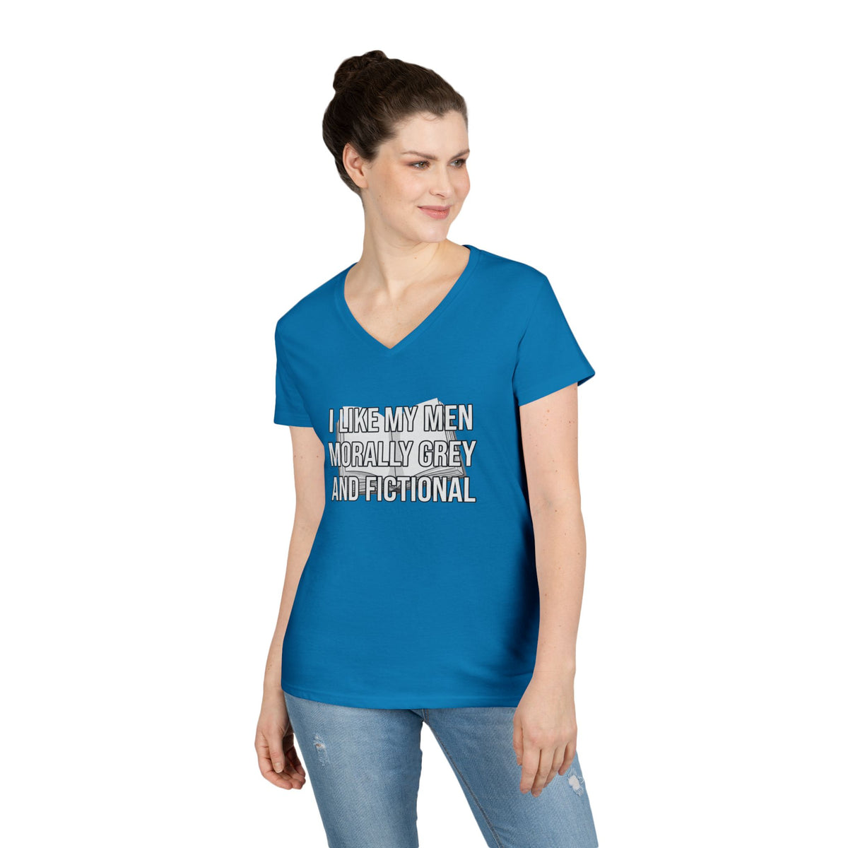 Morally Grey V-Neck Tee