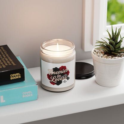 Enemies to Lovers Scented Soy Candle – 9oz Romantic Rose Aromatherapy