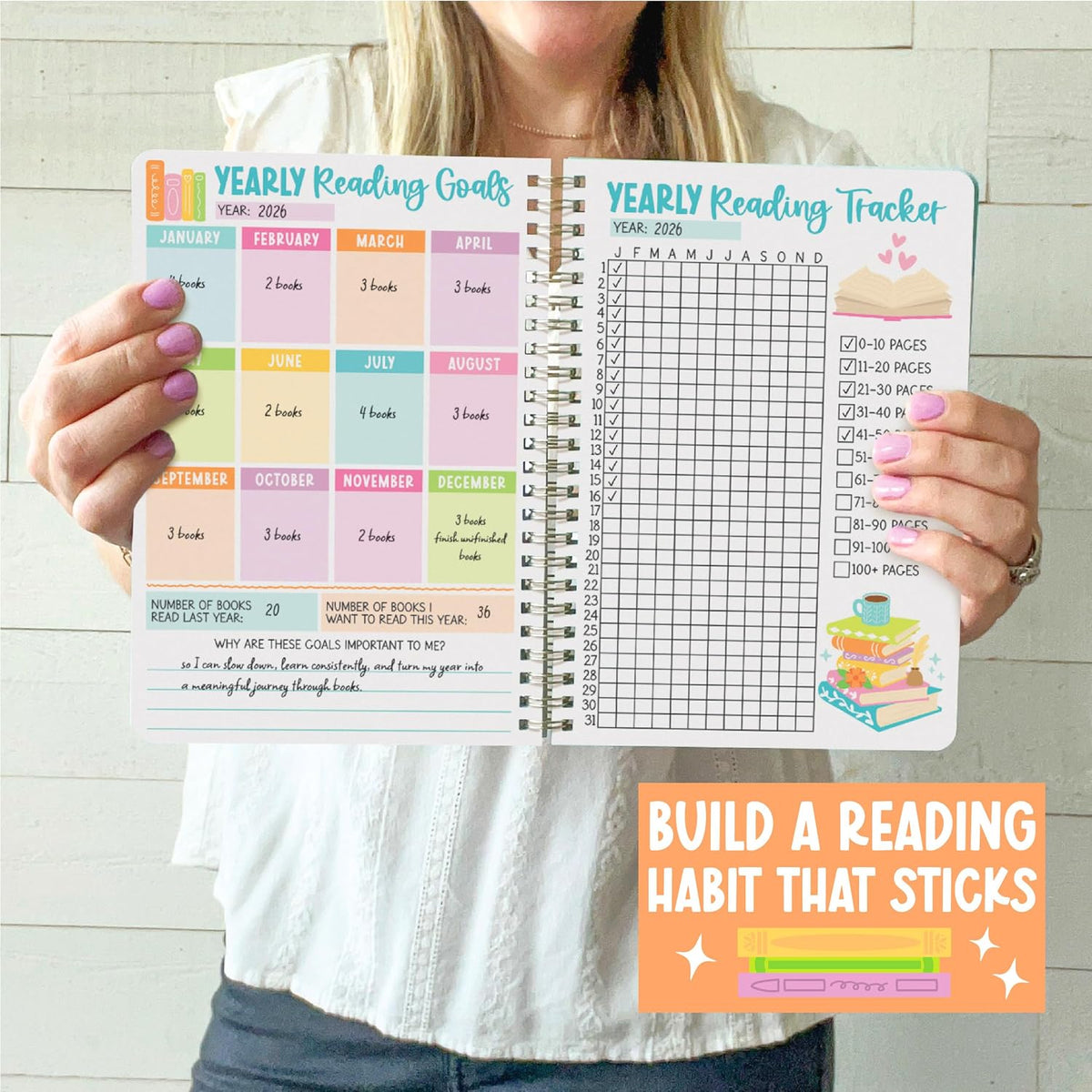 Reading Journal for Women - Book Journal Reading Log Spiral