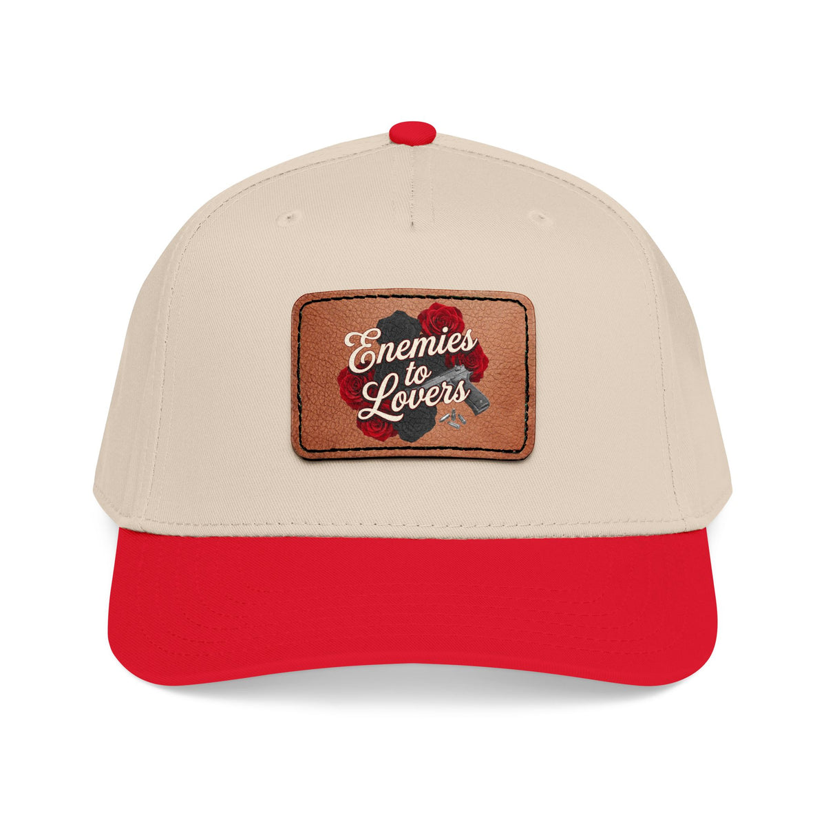 Enemies to Lovers Leather Patch Baseball Cap — Romantic Novelty Trucker Hat