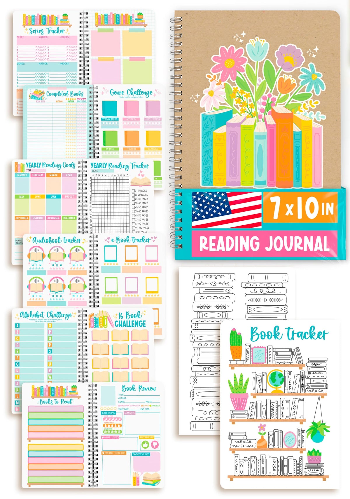 Reading Journal for Women - Book Journal Reading Log Spiral
