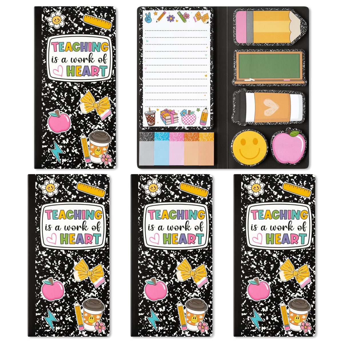 Xqumoi Let Me Read in Peace Dark Romance Sticky Notes Set - 550 Sheets Rose Skull Self-Stick Note Pads Dark Romance Book Lovers Gift Divider Tabs Bundle Writing Memo Pad for Teens Adults
