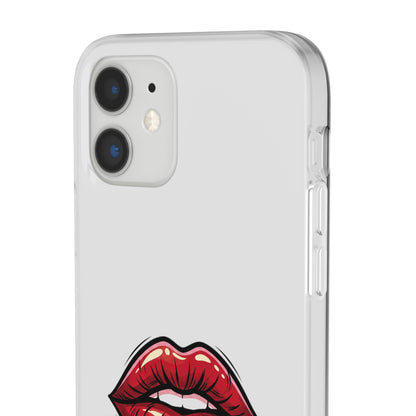 Phone Case — 'Good Girls Read Bad Books' Red Lips Slim Flexi Case