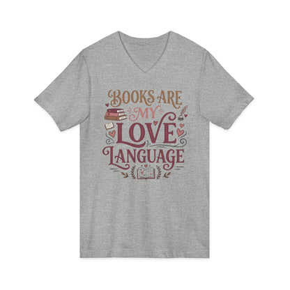 Books Are My Love Language V-Neck Tee