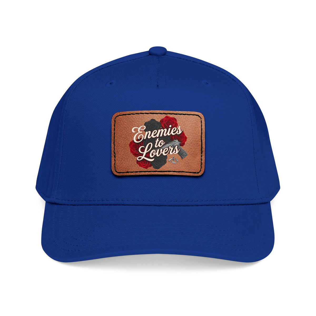 Enemies to Lovers Leather Patch Baseball Cap — Romantic Novelty Trucker Hat