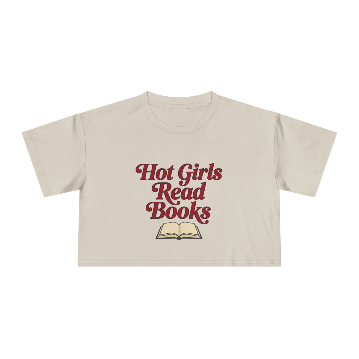 Hot Girls Read Books Crop Tee — Booklover Graphic Shirt