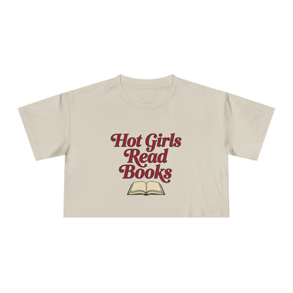 Hot Girls Read Books Crop Tee — Booklover Graphic Shirt