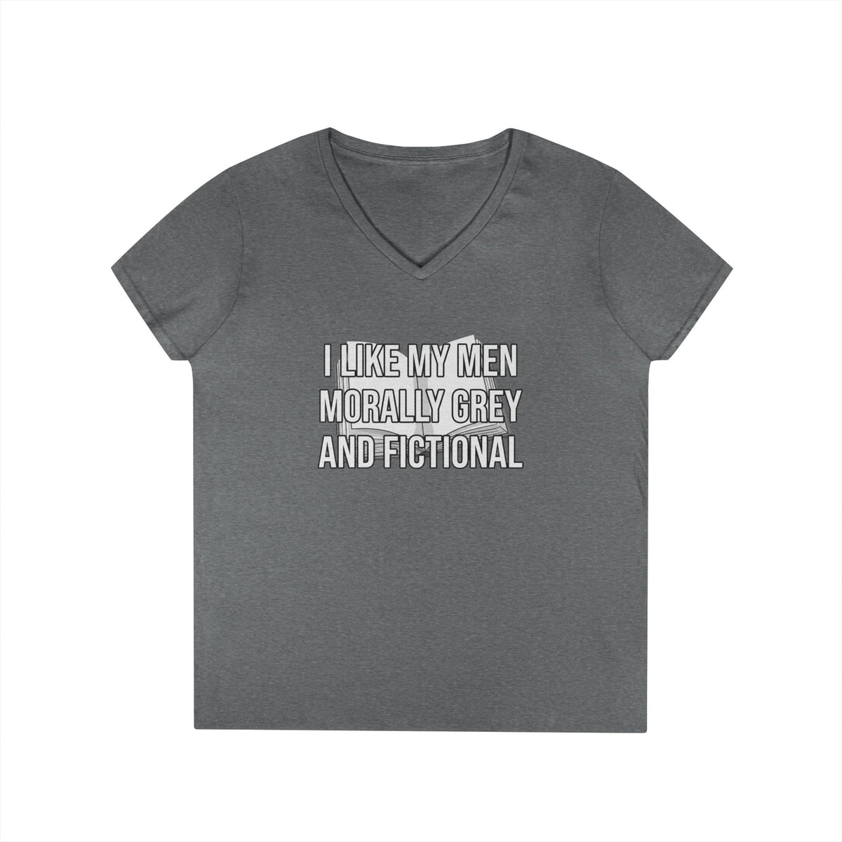 Morally Grey V-Neck Tee