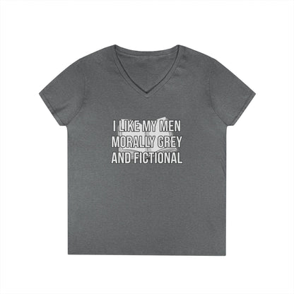 Morally Grey V-Neck Tee