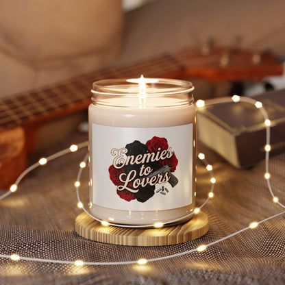 Enemies to Lovers Scented Soy Candle – 9oz Romantic Rose Aromatherapy