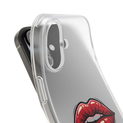 Phone Case — 'Good Girls Read Bad Books' Red Lips Slim Flexi Case
